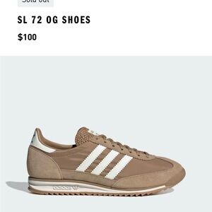 SOLD- Adidas SL 72 OG Shoes — Brown / White